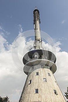 Swiety Krzyz TV Tower. The tallest free-standing TV tower in Pol