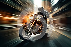 Swift Motorcycle speeding. Generate Ai