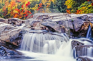 Swift river in Autumn White Mountains, New Hampshire