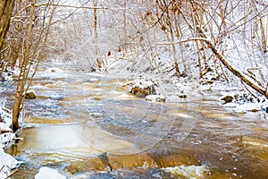 Swift winter river