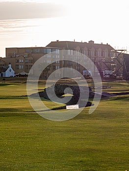 Swilcan Bridge at the old course at St Andrews Links in Scotland.