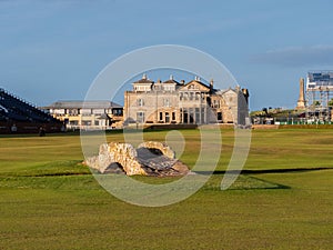 Swilcan Bridge at the Old Course at St Andrews Links in Scotland