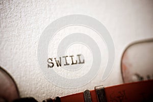 Swill concept view photo