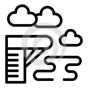 Swim camp icon outline vector. Water child