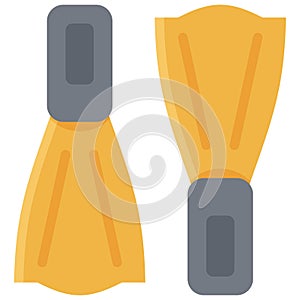 Swim fins icon, Summer vacation related vector