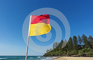 Swim between the flags at Coolangatta Beach, Queensland, Australia