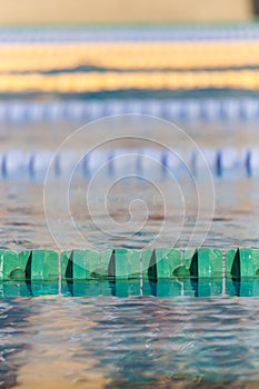 Swim lanes in swimming pool