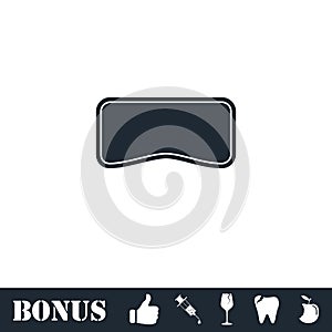 Swim mask icon flat