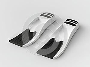 Swim training template with kickboard, rendered in 3D.