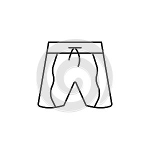 swim wear, beauty, fashion, men line icon on white background