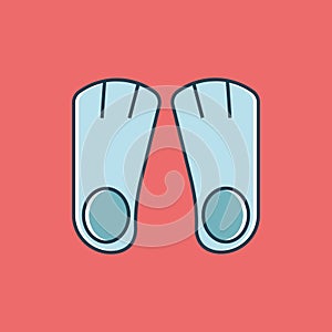 Swimfins. Vector illustration decorative design