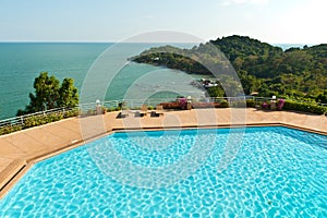 Swiming pool on mountain