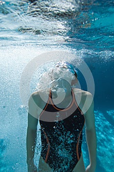 Swimmer Holding Breath