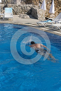 Swimmer in the pool