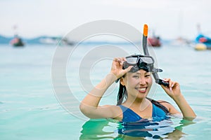 Swimmer with snorkling glasses