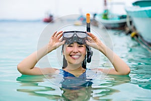 Swimmer with snorkling glasses