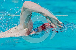 Swimmer Stroke Arm Goggle Lens