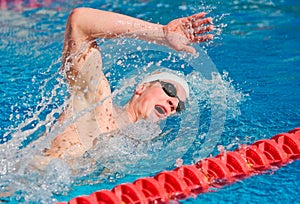 Swimmer Swimming Laps