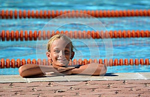 Swimmer in swimming pool