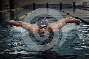 Swimmer in swimming pool