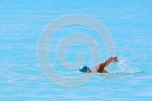 Swimmer in a turquoise sea