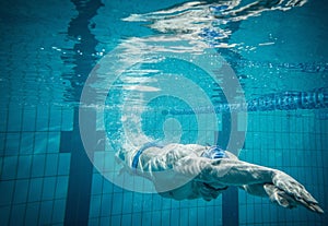 Swimmer under water