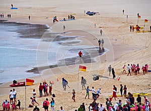 Bondi Beach on Quiet Overcast Morning, Sydney, Australia