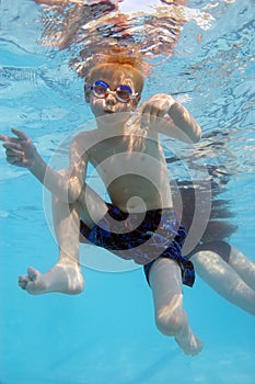 Swimmig pool underwater scene