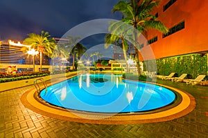 Swimmimg pool beautiful night