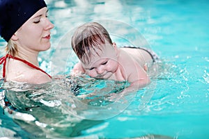 Swimming baby