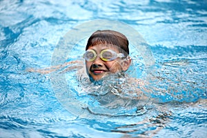 Swimming boy