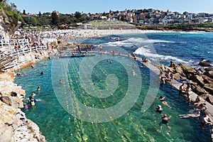 Swimming at Bronte Beach, Sydney, Australia