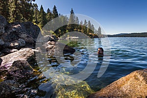 Swimming in Coeur d` Alene