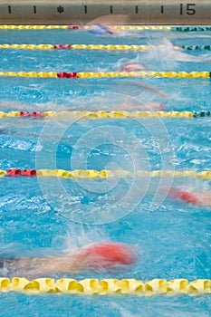 Swimming Competition at Indoor Pool