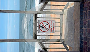 Swimming danger sign