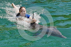 Swimming with a Dolphin !