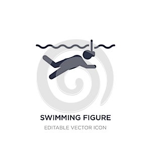 swimming figure icon on white background. Simple element illustration from Sports concept