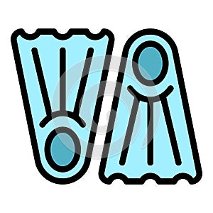 Swimming flippers icon vector flat