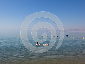 Swimming, Floating, Dead Sea, Travel, Middle East