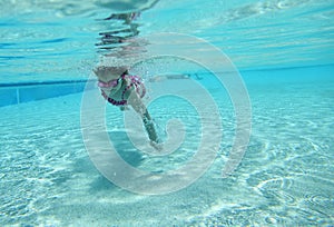 Swimming girl