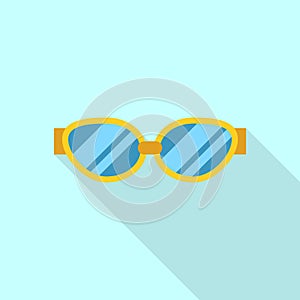 Swimming glasses icon, flat style