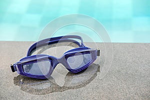 Swimming glasses on Poolside