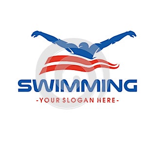 Swimming Logo Vector