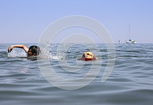 Swimming with my dog