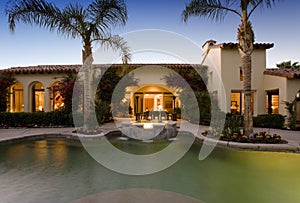 Swimming Pool Against Modern House