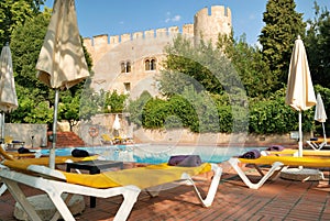Swimming pool in Alvito castelo pousada photo