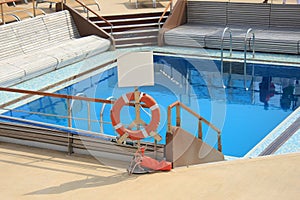 Swimming pool area at cruise ship