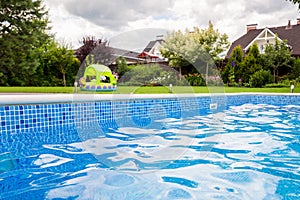 Swimming pool at the backyard of a private villa