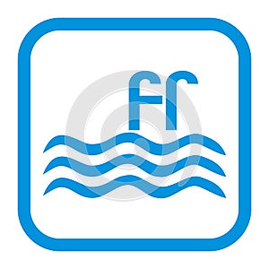 Swimming pool, blue pictogram, web icon