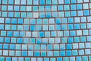 Swimming pool blue turquoise mosaic wall background